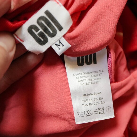 Red Tye Dye 'Orchid' Mesh Cutout Bodysuit 💋 GOI BARCELONA - Picture 9 of 9